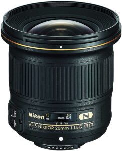 Nikon AF-S FX NIKKOR 20mm f1.8G Lens